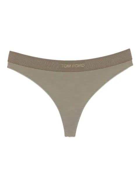 TOM FORD logo-embroidered thong