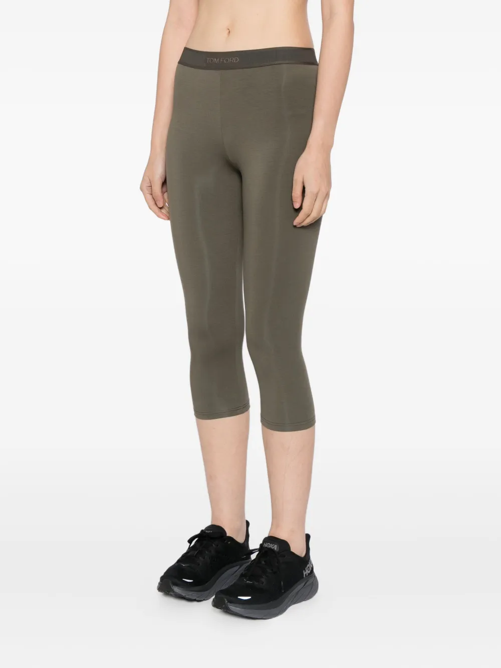 Tom Ford Logoed Yoga Pants In Green