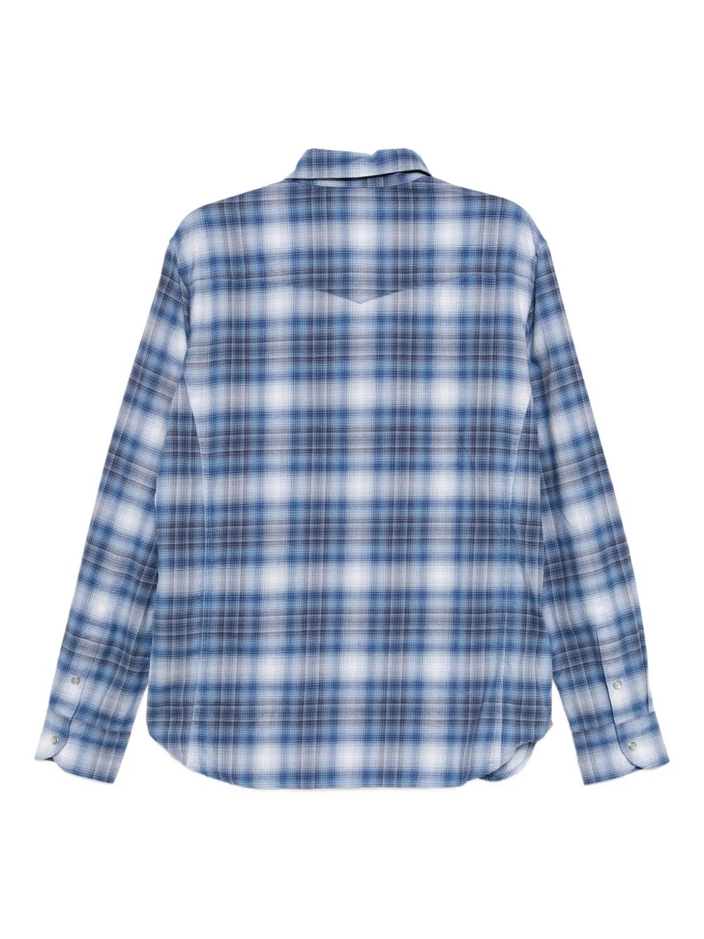 TOM FORD Twill geruit overhemd Blauw