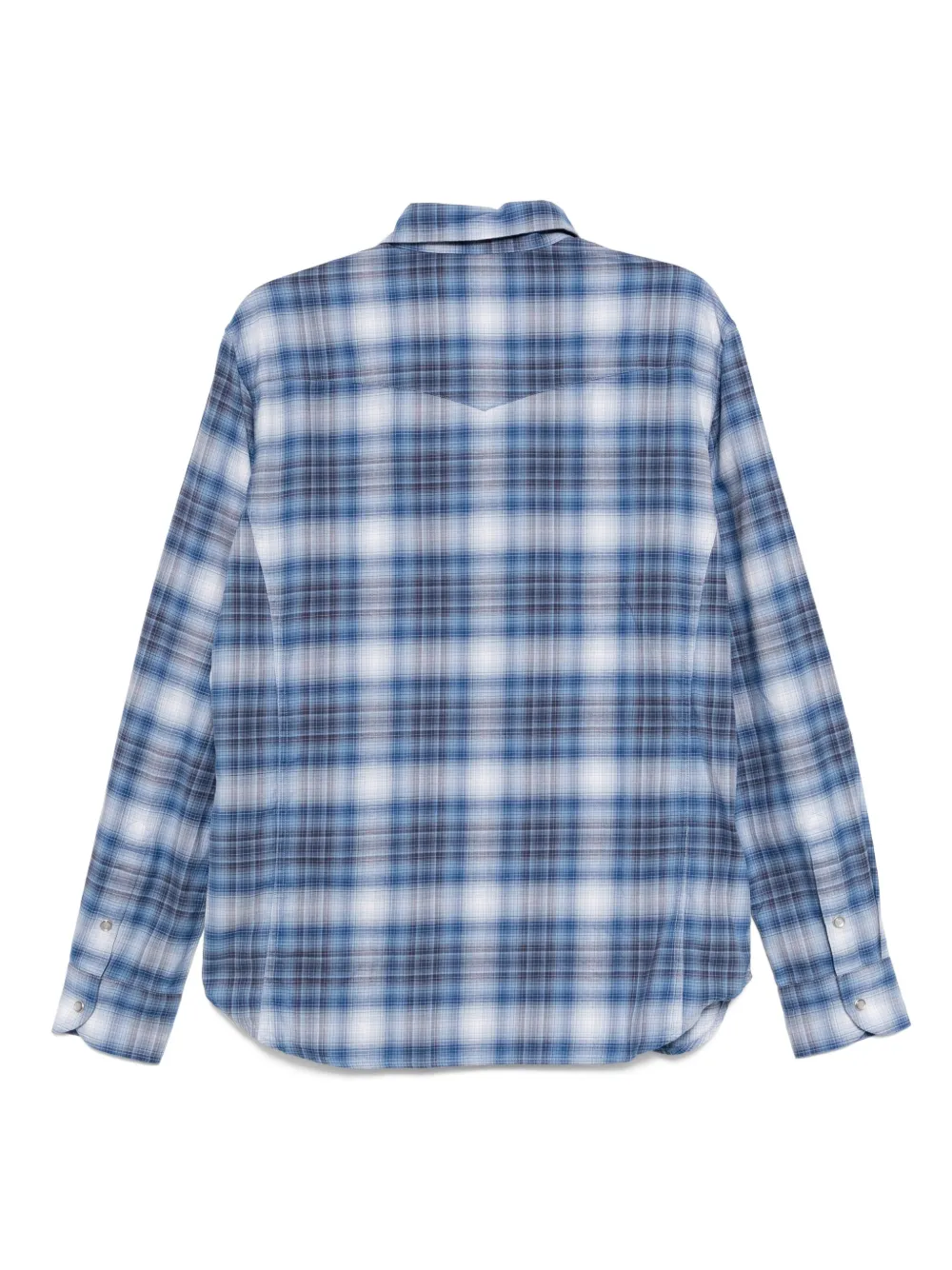 TOM FORD Twill geruit overhemd - Blauw