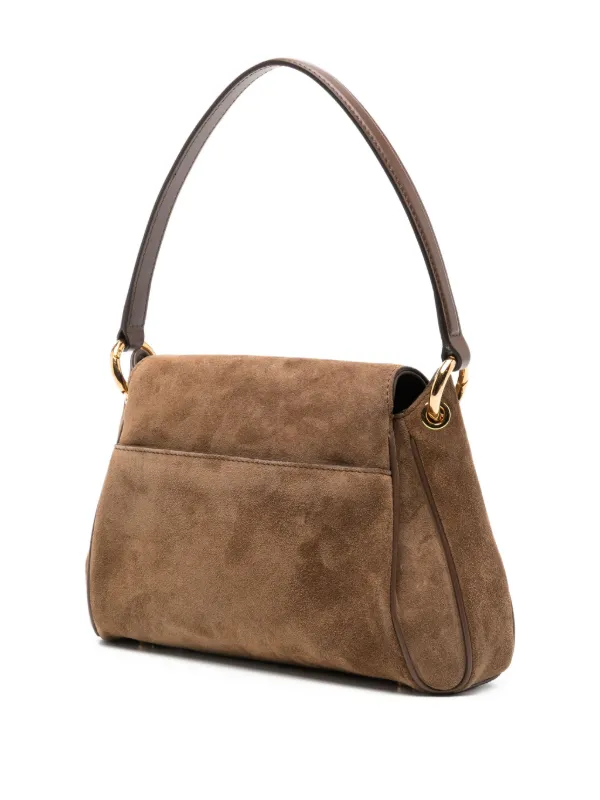 TOM FORD レザー ショルダーバック ブラウン