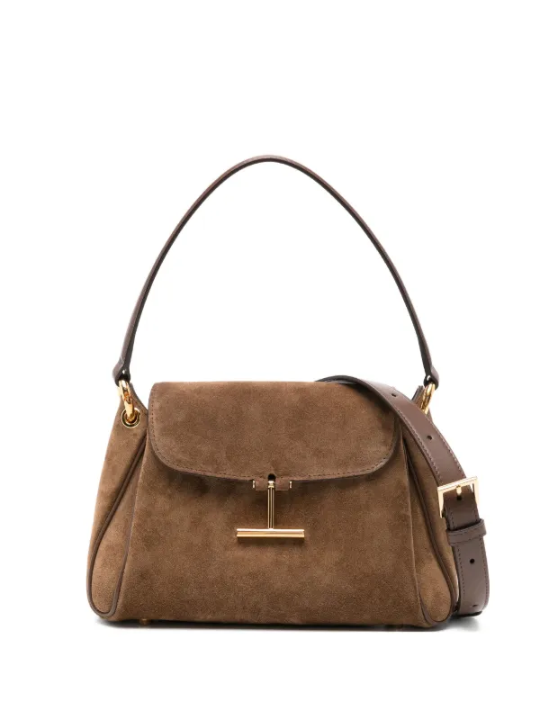TOM FORD レザー ショルダーバック ブラウン