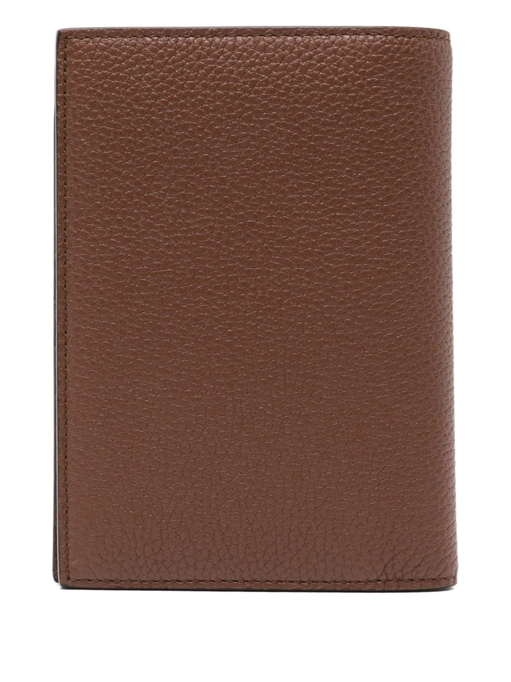Tom Ford Calf Leather Passport Holder In Brown