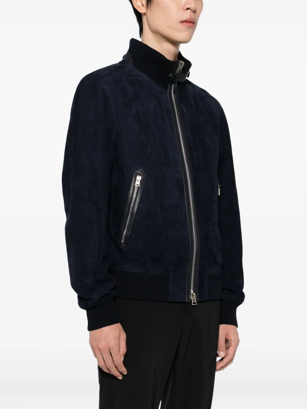 TOM FORD Jack van lamsleer-suède Blauw