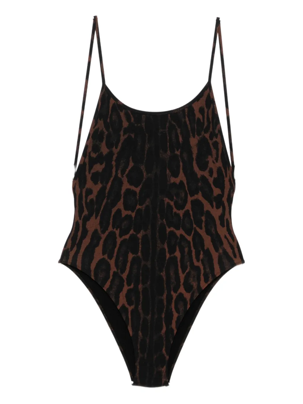 Tom Ford Leopard-print Swimsuit In Brown