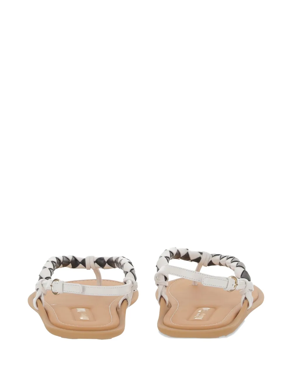 Miu Tweekleurige sandalen Wit