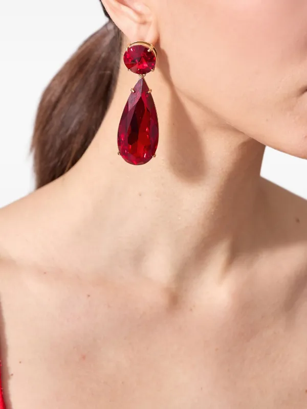 Carolina Herrera Crystal Earrings | Gold | FARFETCH