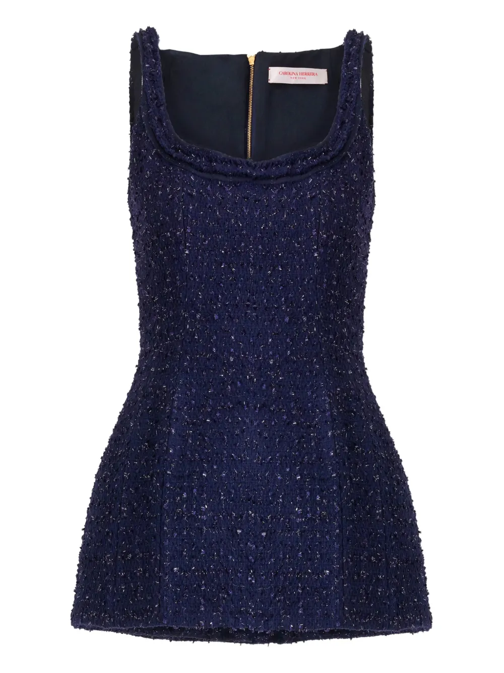 Carolina Herrera Tweed top Blauw