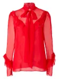 Carolina Herrera chiffon blouse - Red