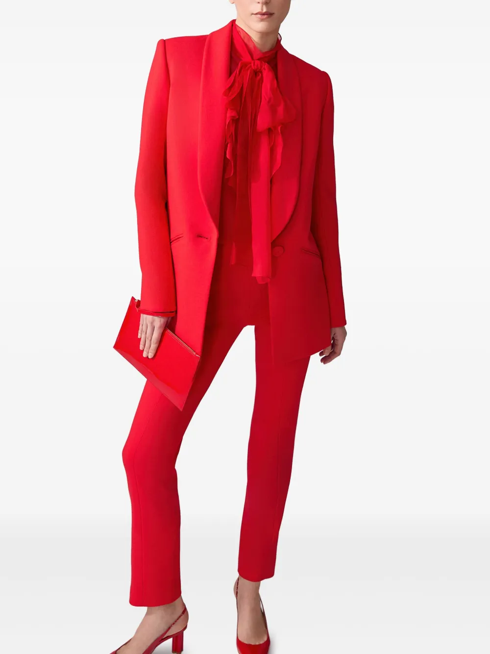 Carolina Herrera Chiffon shirt Rood