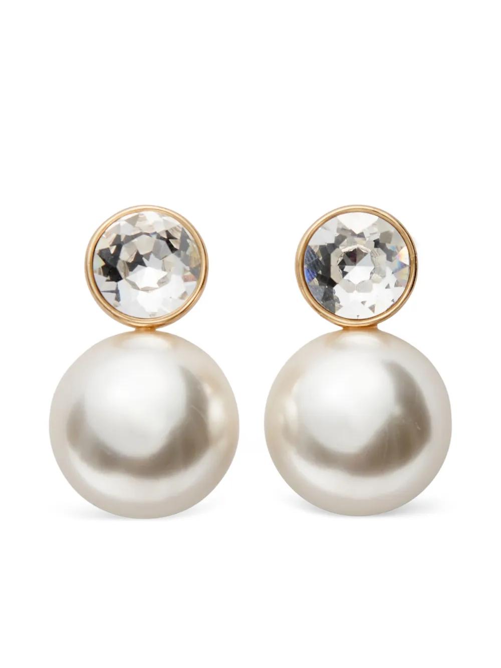 Carolina Herrera pearl drop earrings | Gold | Image 1