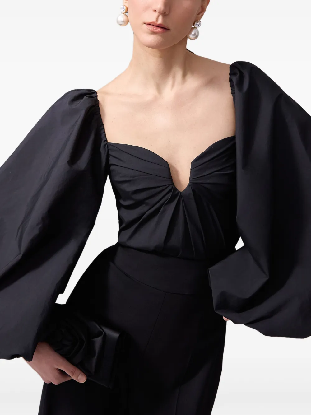 Carolina Herrera High-waisted Palazzo Pants in Black, view 4