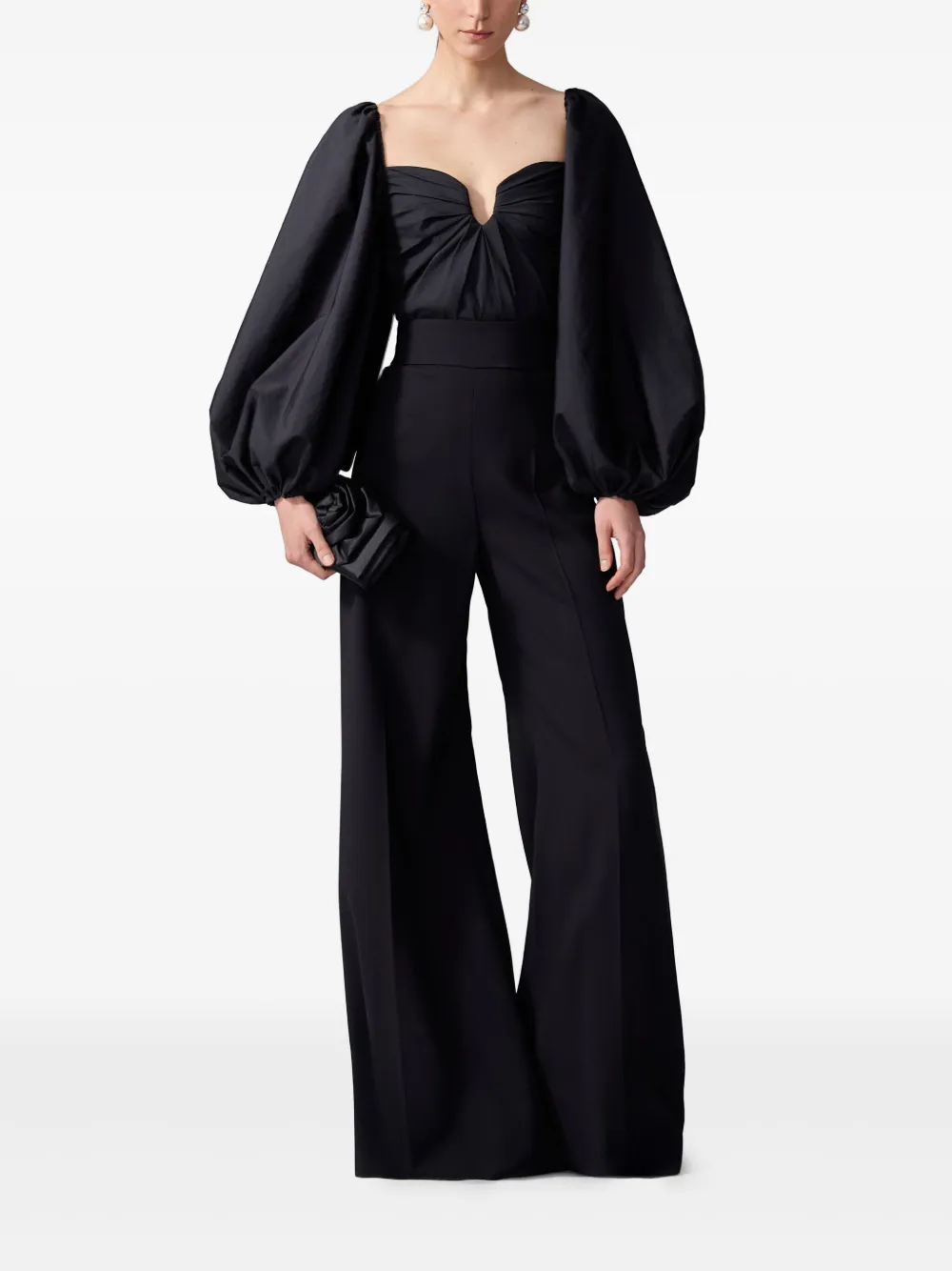 Carolina Herrera High waist palazzo broek - Zwart
