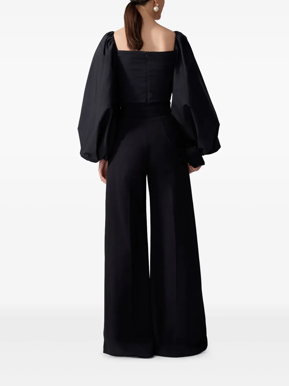 Carolina Herrera High-waisted Palazzo Pants in Black, view 3