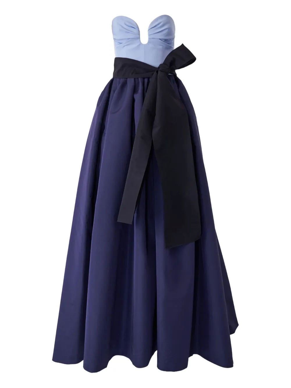 Carolina Herrera Avondjurk met colourblocking Blauw