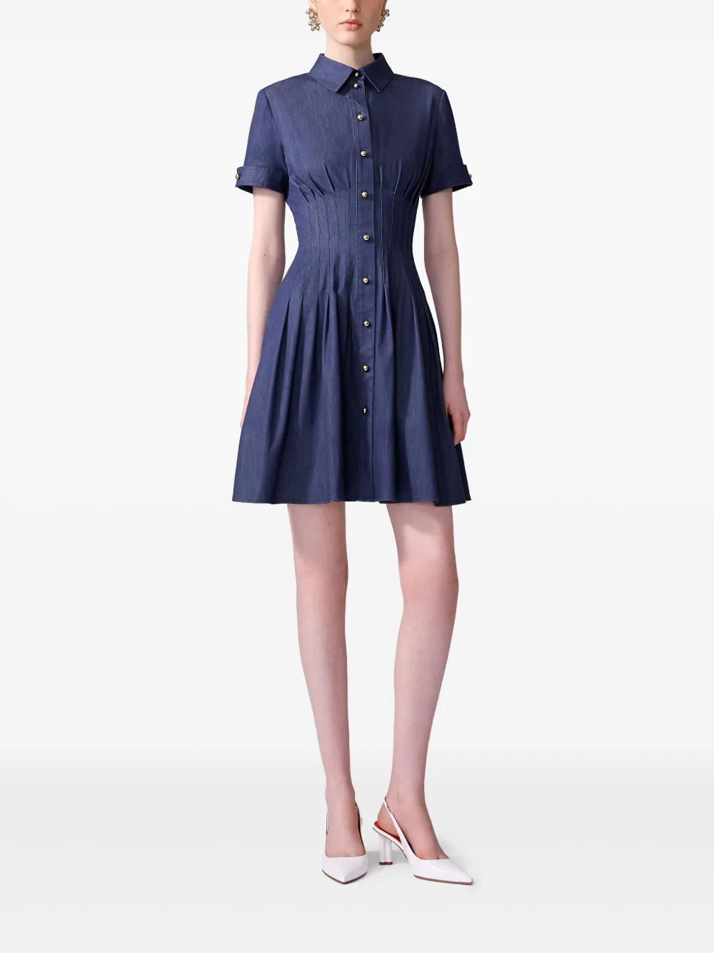 Carolina Herrera Denim mini-jurk Blauw