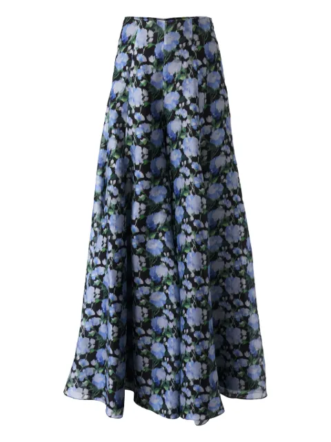 Carolina Herrera pantalones palazzo con peonía estampada