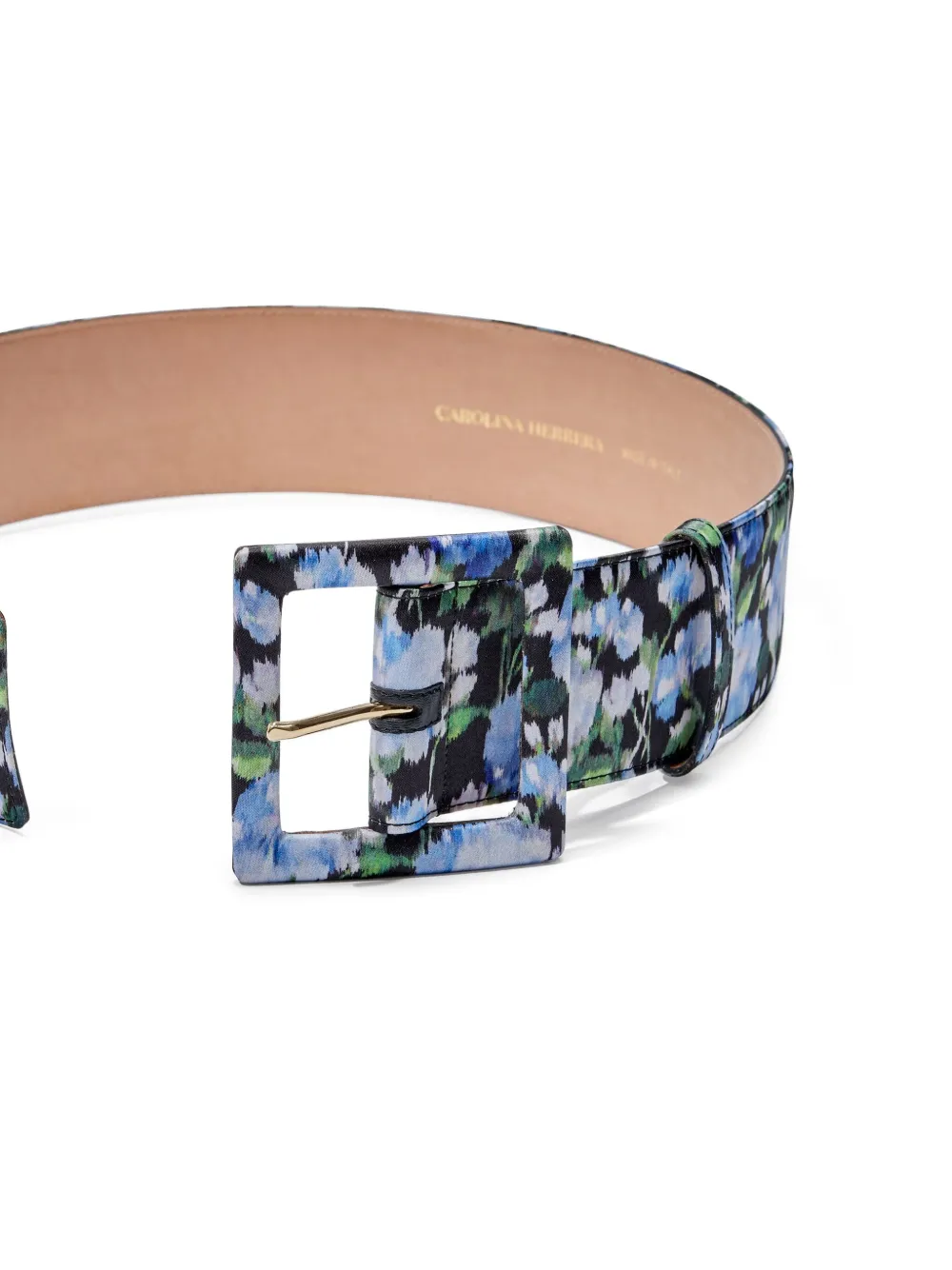 Carolina Herrera Riem met klaprozenprint Blauw