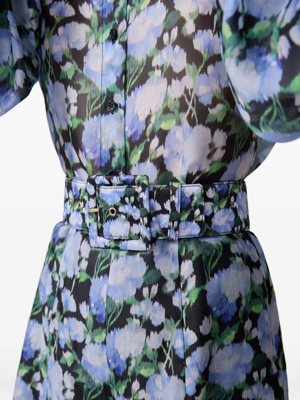 Carolina Herrera Riem met klaprozenprint Blauw