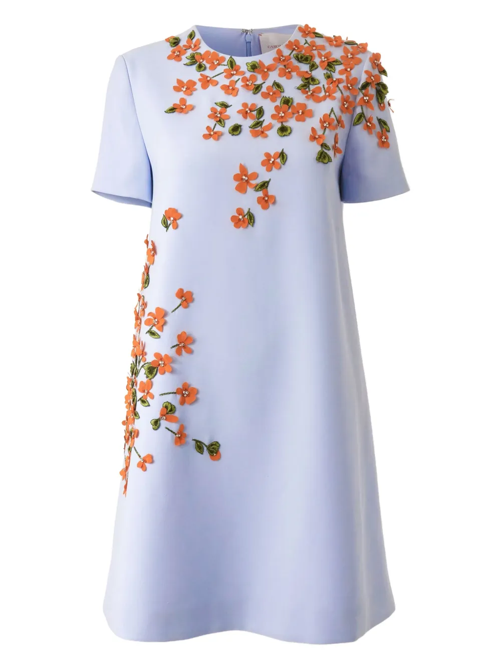 Carolina Herrera Jurk met bloemenpatch Blauw