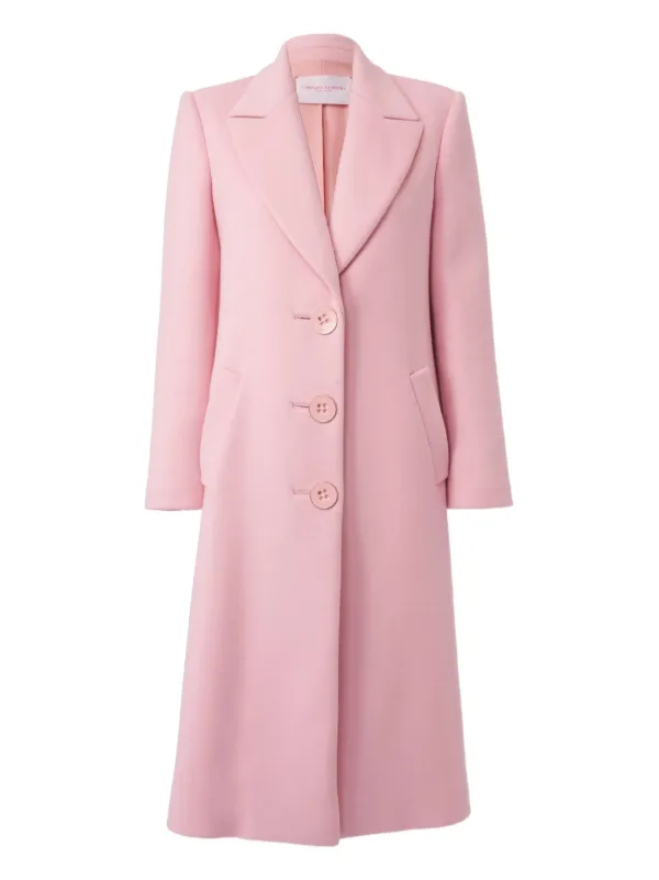 ジャケット・アウター herlipto Odette Wool-Blend Coat -  pink Wool blend coat - Pink