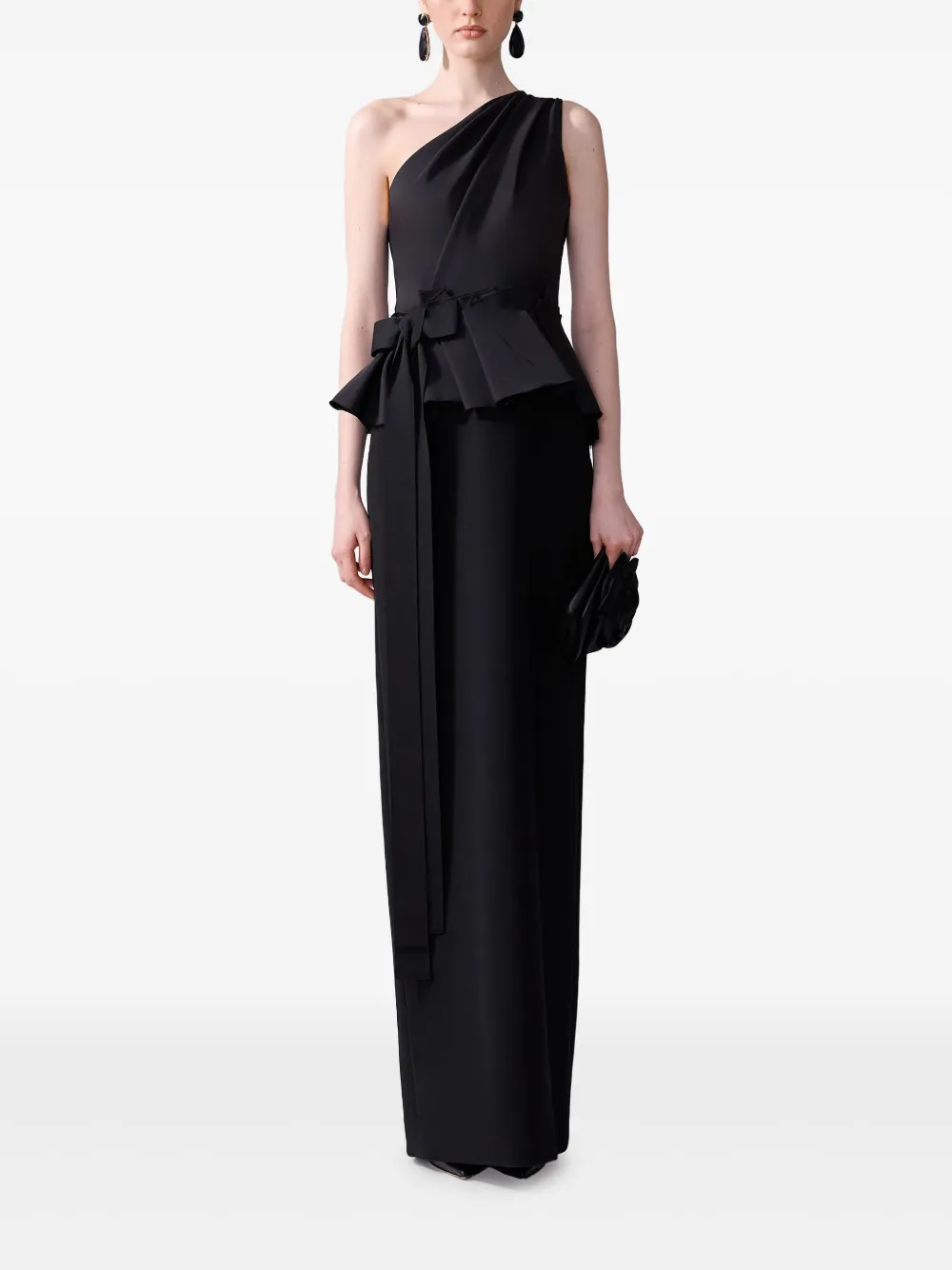 Carolina Herrera Avondjurk met strikdetail Zwart