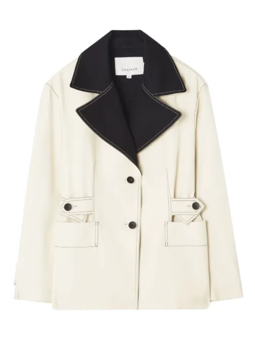 Veste bicolore à fermeture décalée - House Of Dagmar - Modalova