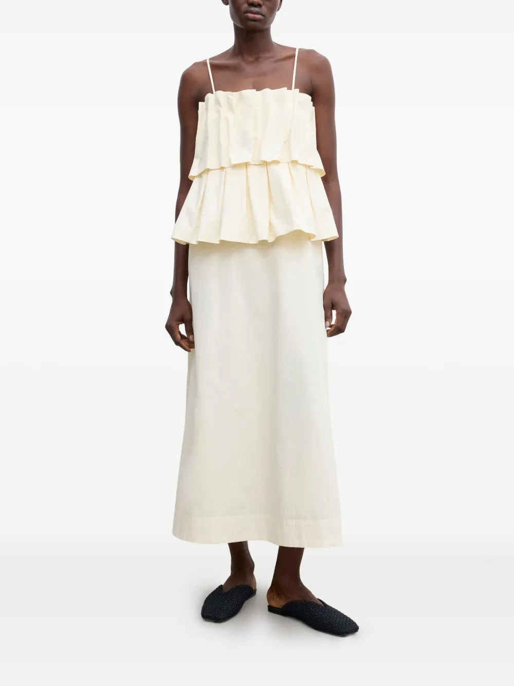 House Of Dagmar ruffled dress - Beige