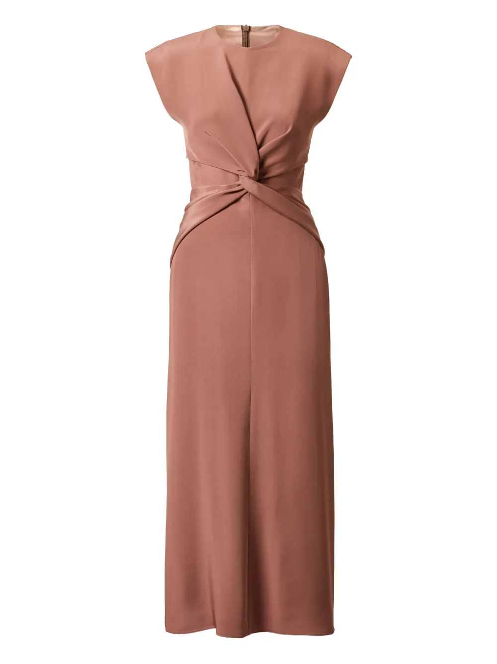 TOVE draped midi dress - Bruin