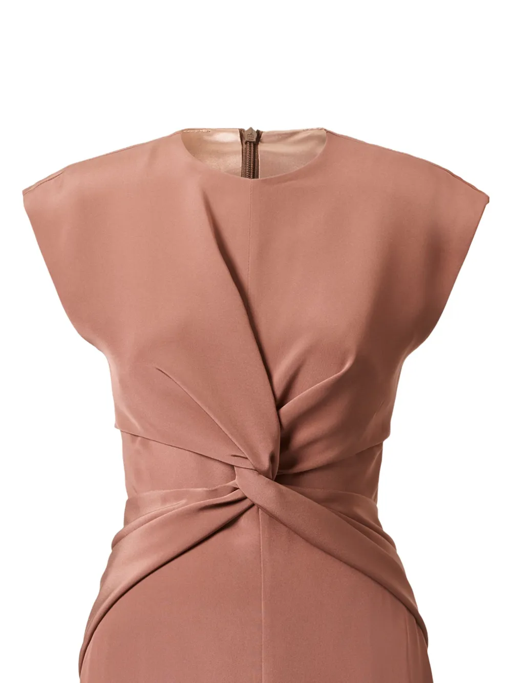 TOVE vestido midi con diseño drapeado | marrón | Image 1