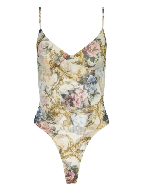 L'Agence floral-baroque bodysuit