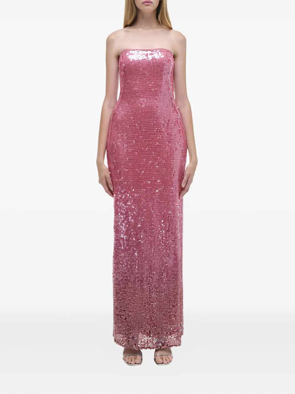 Simkhai Leilani strapless avondjurk met pailletten - Roze