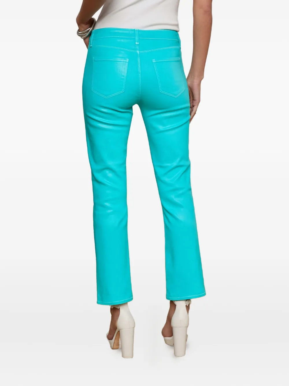 L'agence Tati High-rise Cropped Micro Bootcut Jeans In Blue