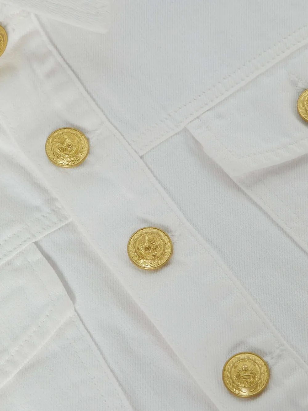 L'Agence Geneive cropped denim jack Wit