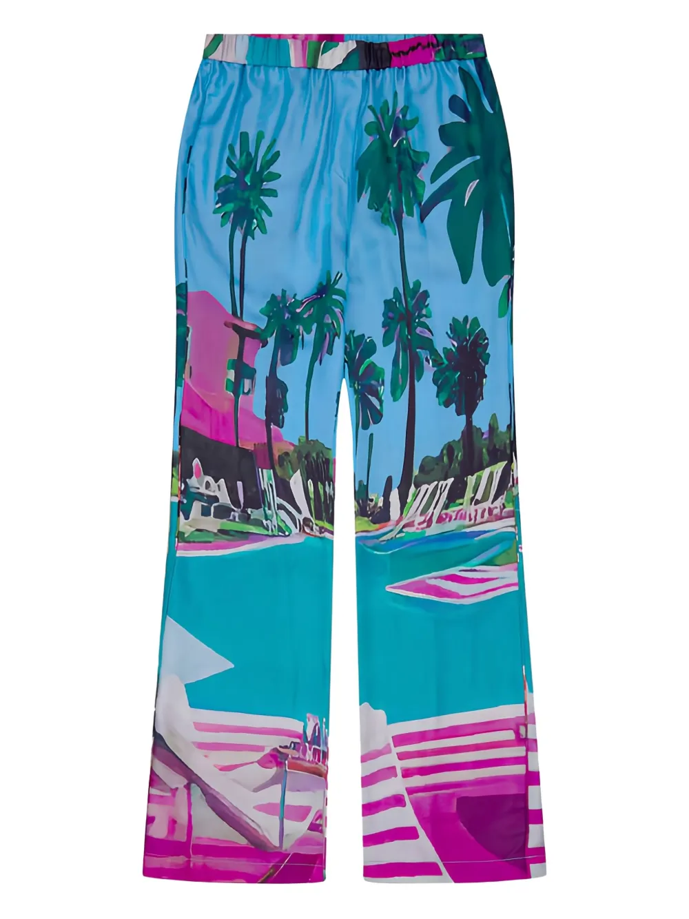 Libertine poolside-print trousers | Blue | Image 1