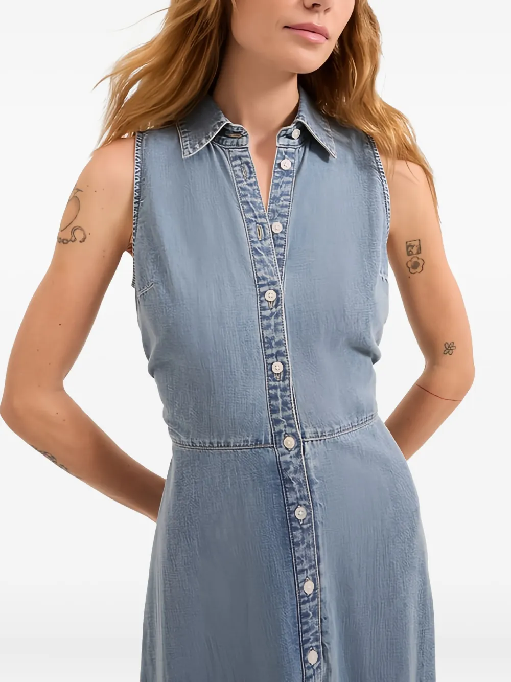 Veronica Beard Fuller Midi Dress In Starlight In Blue