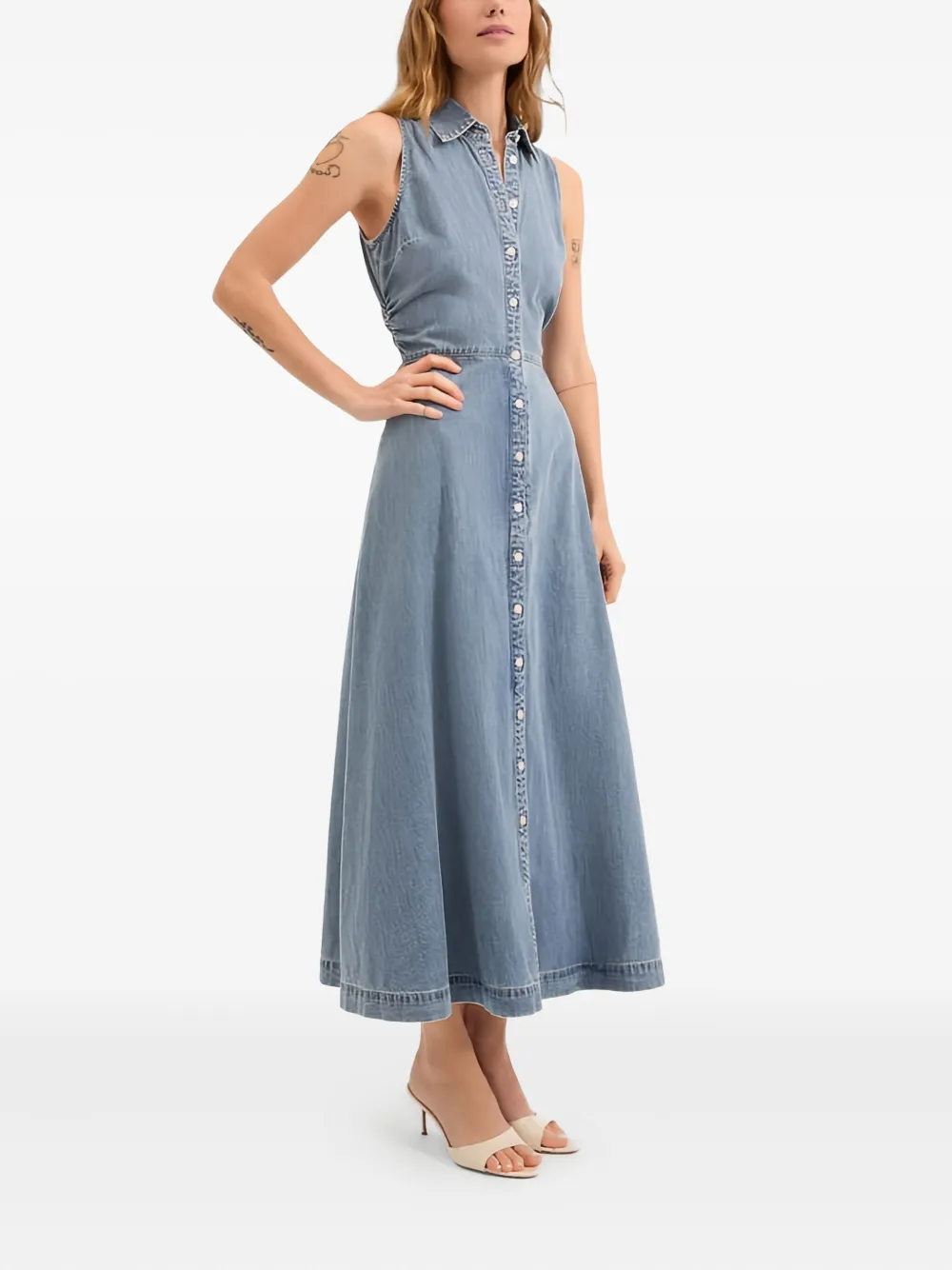 Veronica Beard Fuller Midi Dress In Starlight In Blue