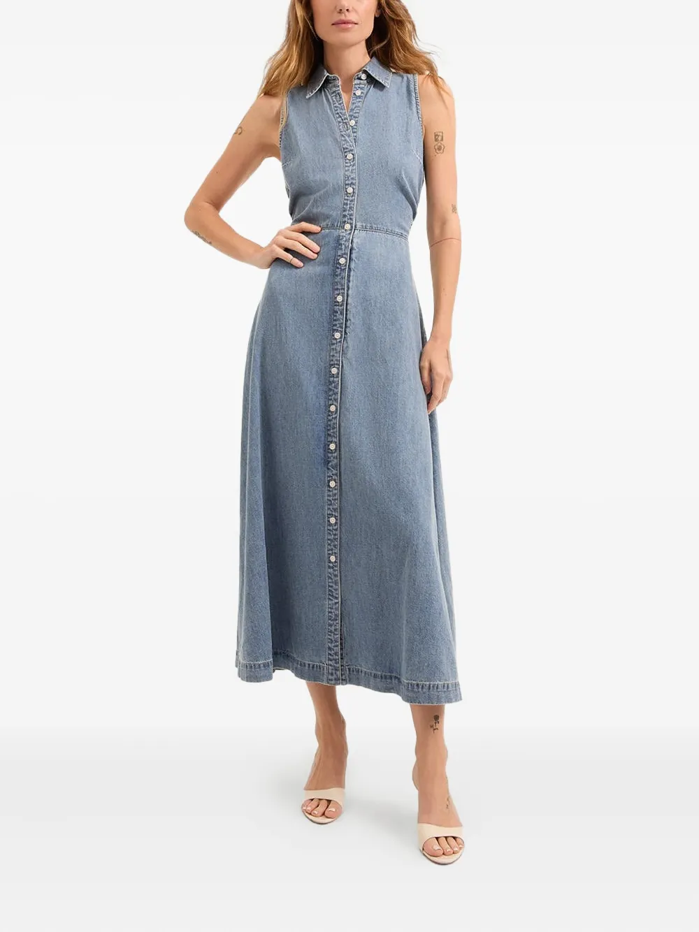 Veronica Beard Fuller mouwloze jurk - Blauw