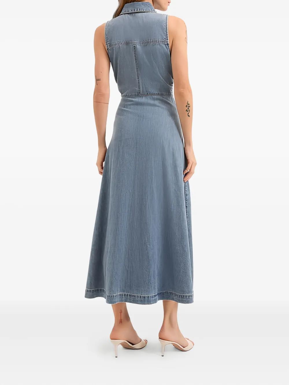 Veronica Beard Fuller Midi Dress In Starlight In Blue