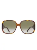 Jimmy Choo Eyewear Tara square-frame sunglasses - Brown