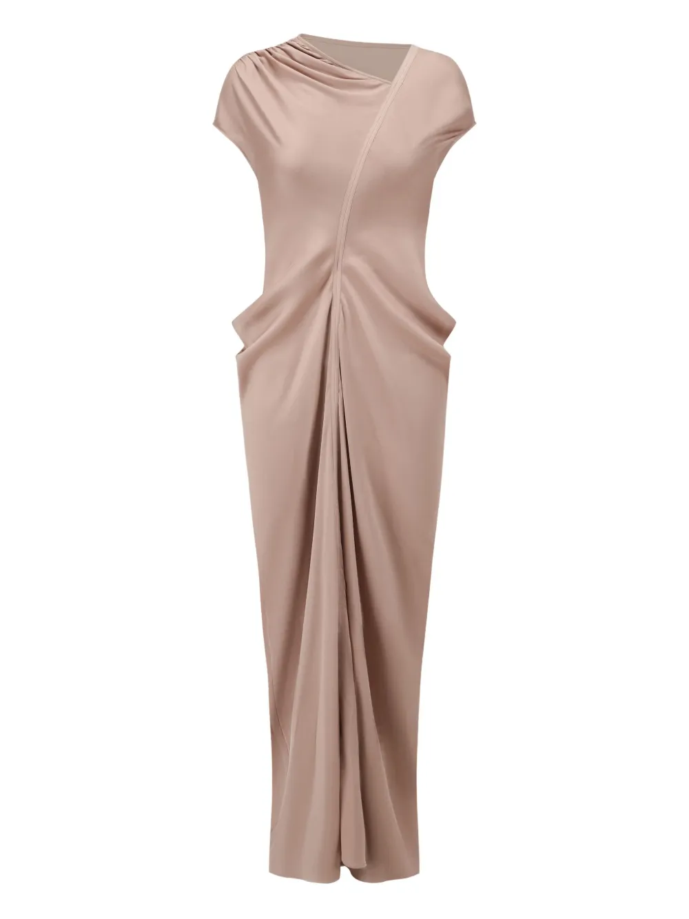OUDE WAAG asymmetric draped midi dress | Pink | Image 1
