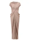 OUDE WAAG asymmetric draped midi dress - Pink