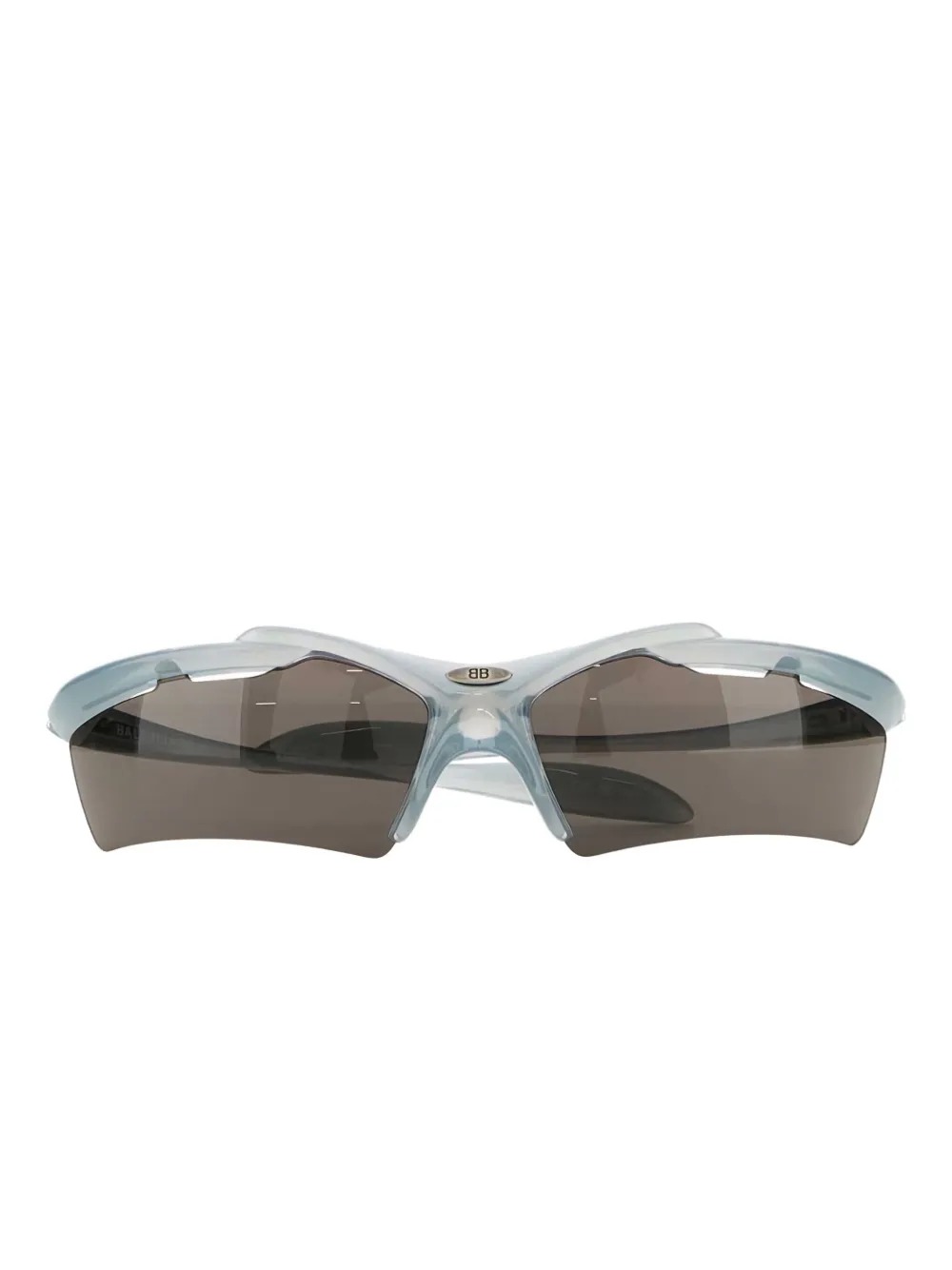 Balenciaga Light Blue Acetate Turbo Rectangle Sunglasses