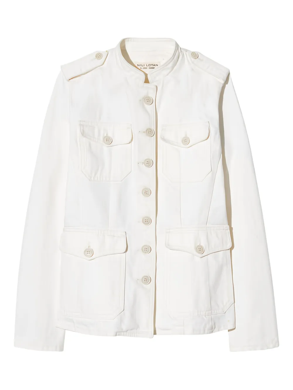 Nili Lotan button-front flap-pocket military jacket | Neutrals | Image 1