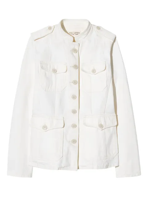 Nili Lotan button-front flap-pocket military jacket