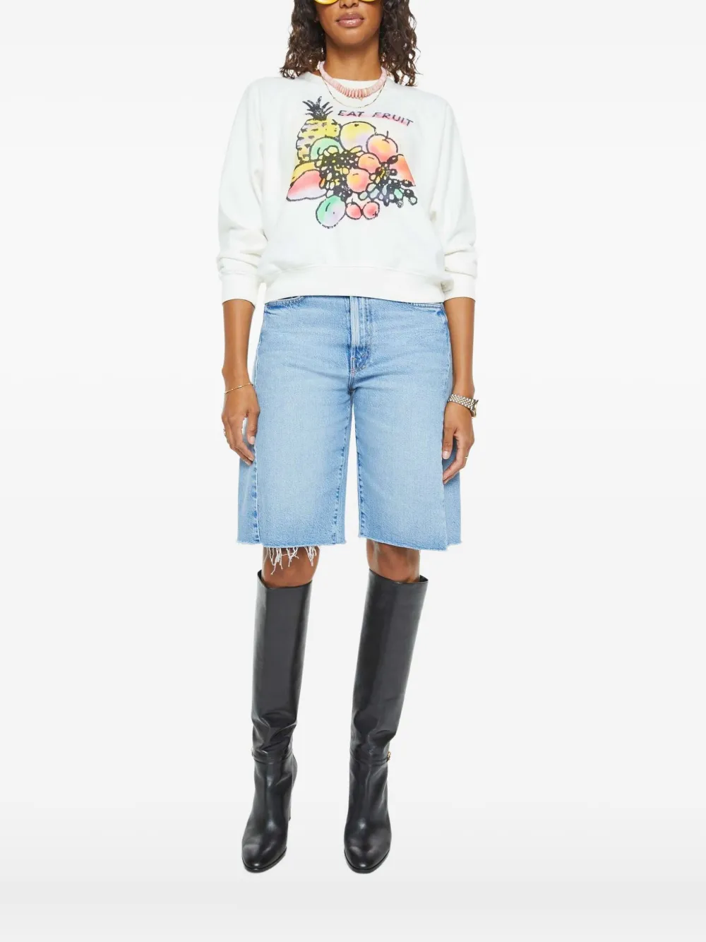 Mother The Concert Sweatshirt In Blue