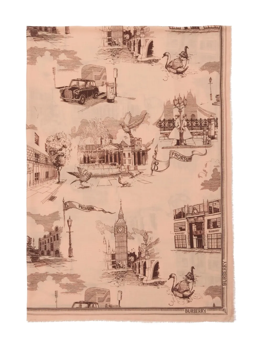 Burberry London Landmarks sjaal Roze