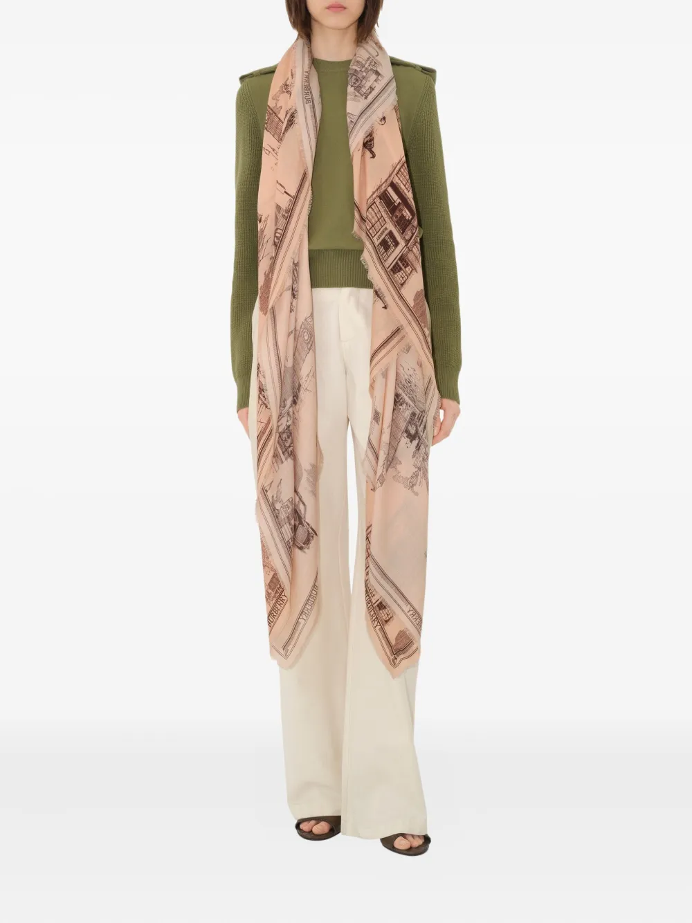 Burberry London Landmarks sjaal Roze