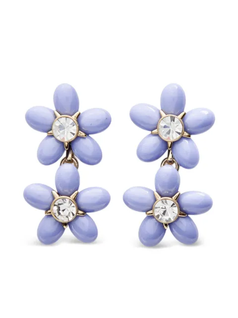 Carolina Herrera Double Flower Drop earrings