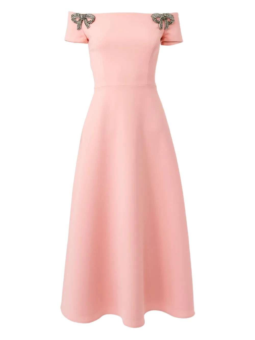 Carolina Herrera Midi-jurk met strik Roze